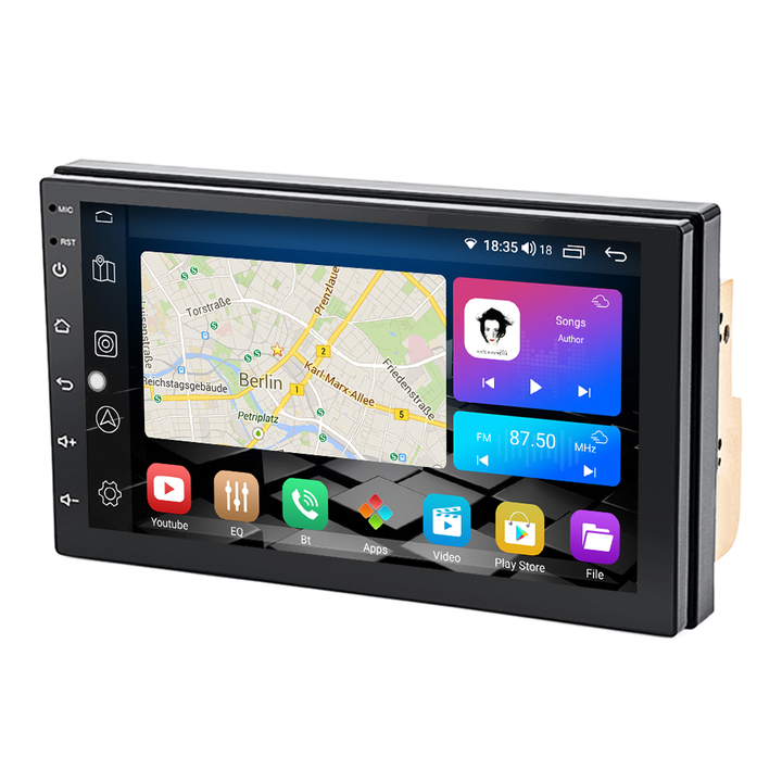 LEHX 7Inch Universal 2Din IPS Screen 2.5D Auto Gps Navigation Android 14 Auot Car Video DVD Carplay Radio Stereo Audio Autoradio